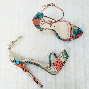 Roelle Bold Multi Snake Platform Sexy 6" High Heel Platform Shoes